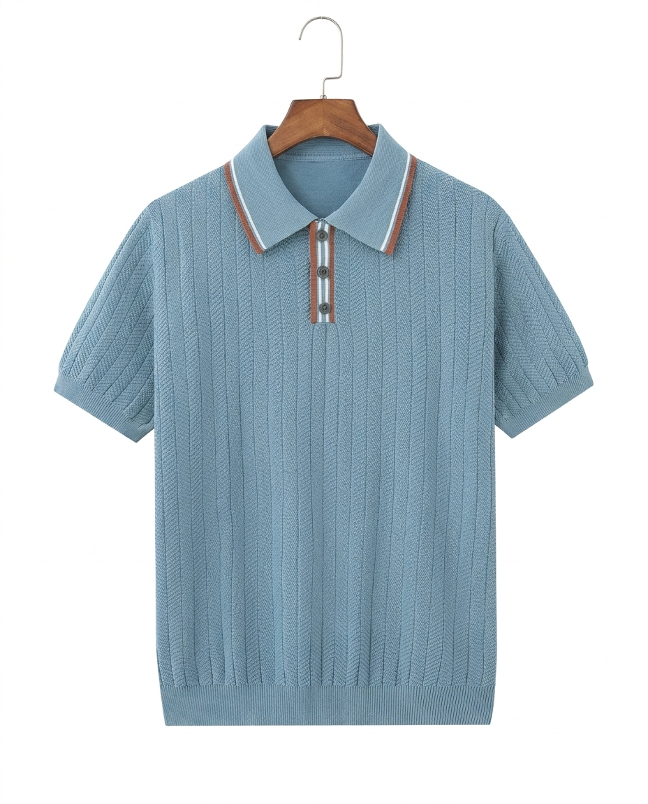 HERITAGE&Co. POSITANO ニットポロ ライトブルー 商品画像