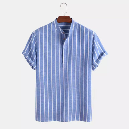 オールドマネー ストライプシャツ メンズ 半袖 CAPRI | HERITAGE&Co.