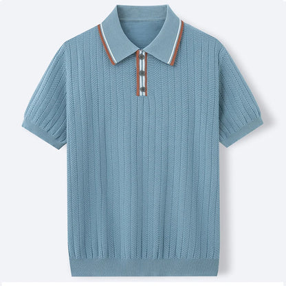 オールドマネー ニットポロ メンズ 半袖 POSITANO | HERITAGE&Co.