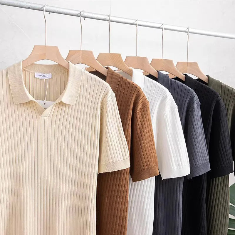 オールドマネー ニットポロ メンズ 半袖 PORTOFINO | HERITAGE&Co.