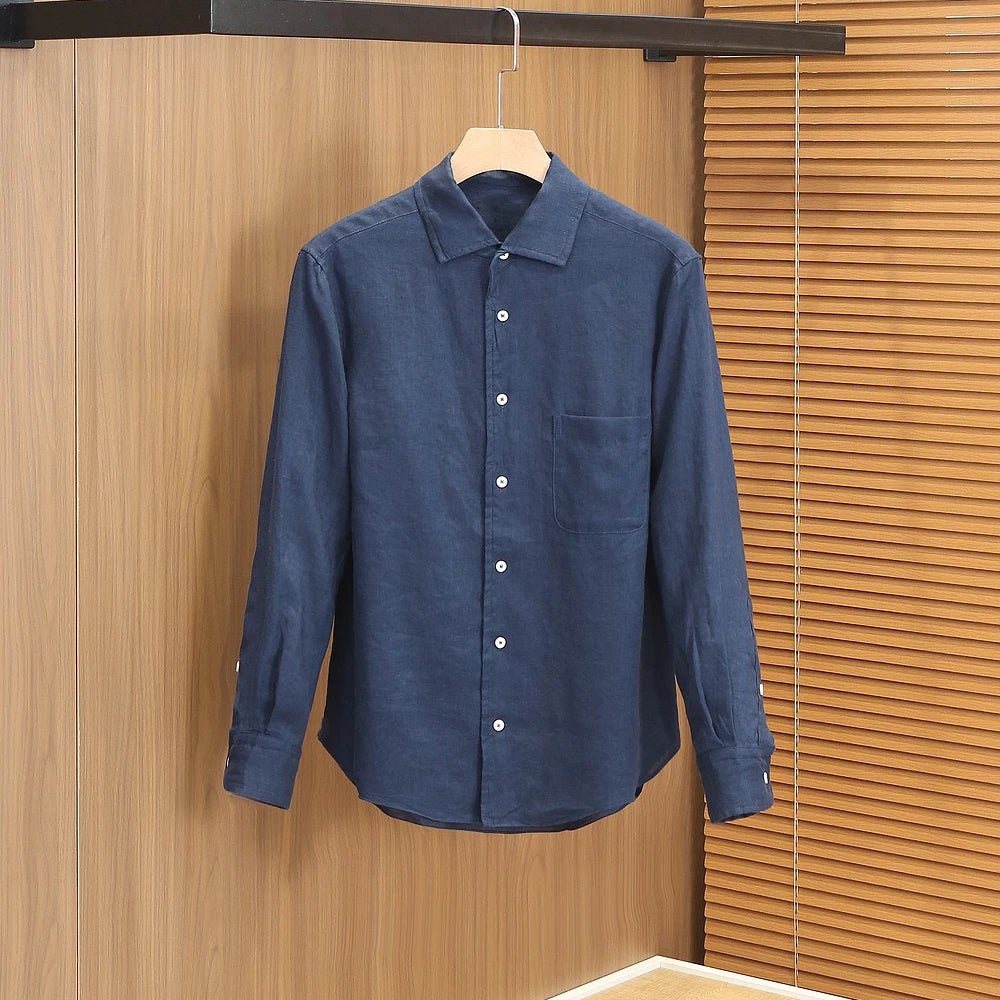 オールドマネー リネンシャツ メンズ 長袖 AMALFI | HERITAGE&Co.