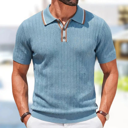 オールドマネー ニットポロ メンズ 半袖 POSITANO | HERITAGE&Co.