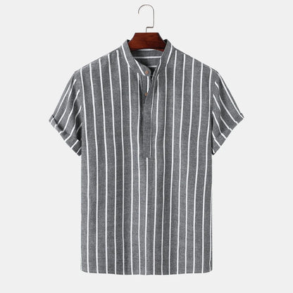 オールドマネー ストライプシャツ メンズ 半袖 CAPRI | HERITAGE&Co.
