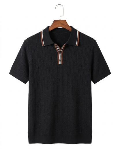 HERITAGE&Co. POSITANO ニットポロ ブラック 商品画像
